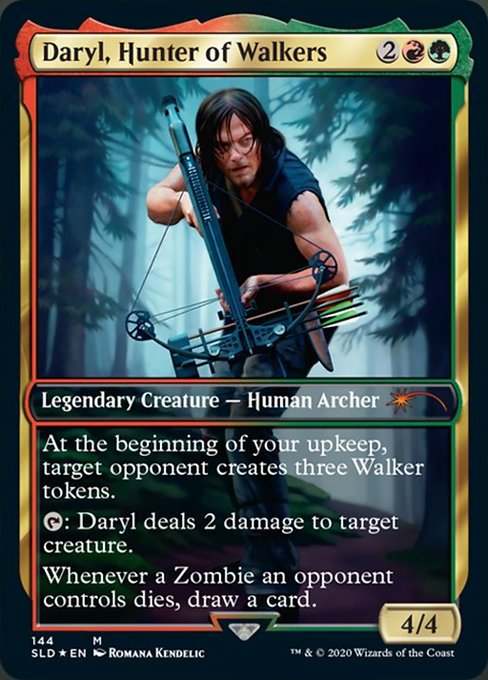 【Foil】(144)■フルアート■《Daryl, Hunter of Walkers》[SLD] 金R
